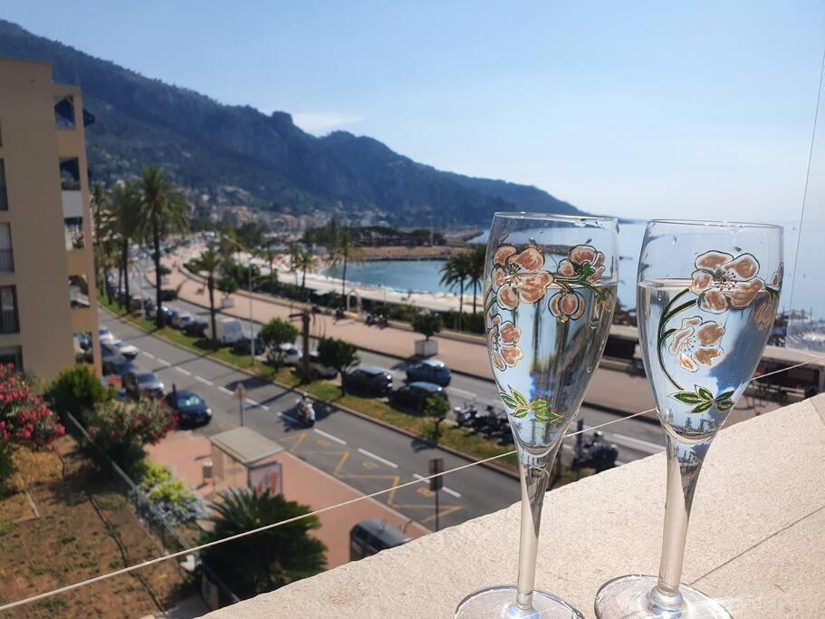 Le Garavan, Superbe Studio Vue Mer Et Vieux مينتون المظهر الخارجي الصورة